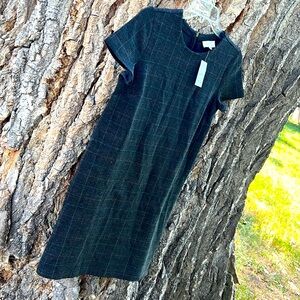 Loft shirt dress back neck zip short sleeve